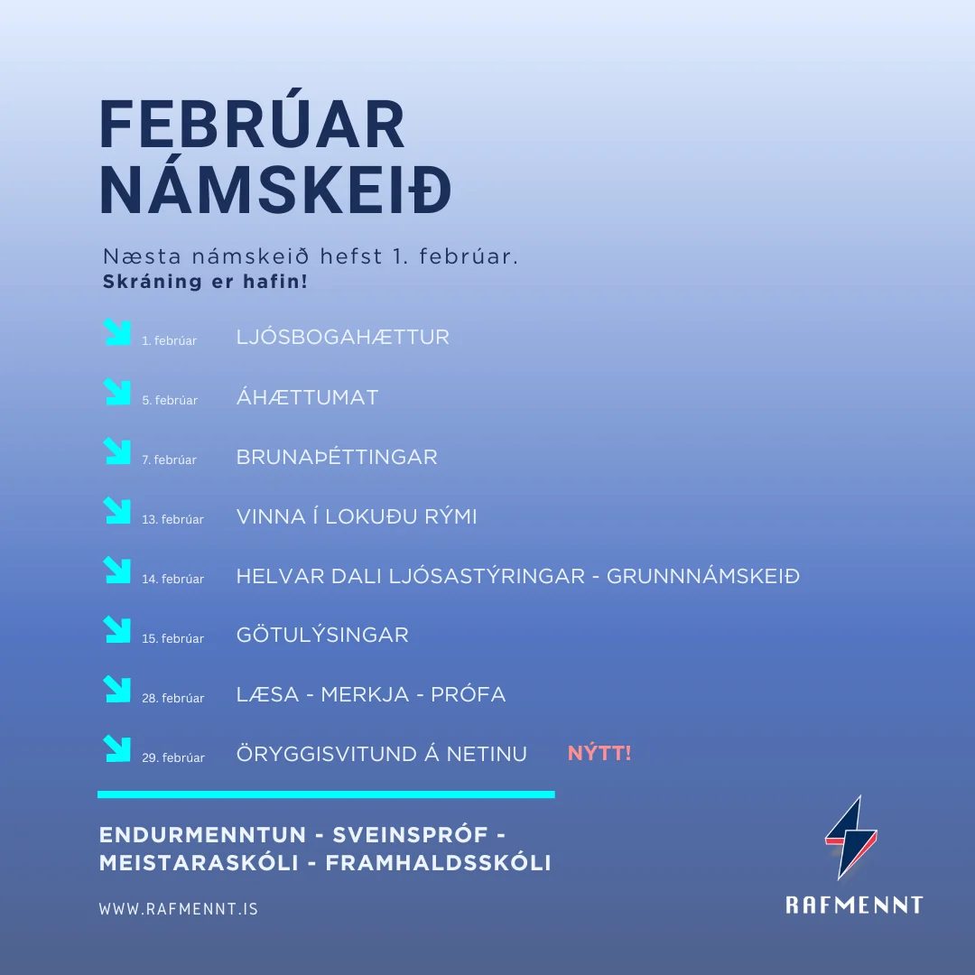 Febrúar námskeið 🌬️