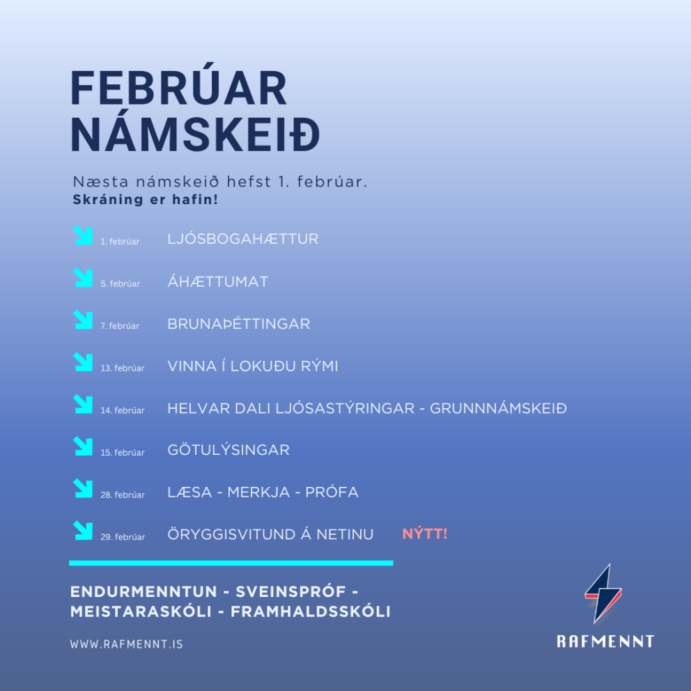 Febrúar námskeið 🌬️