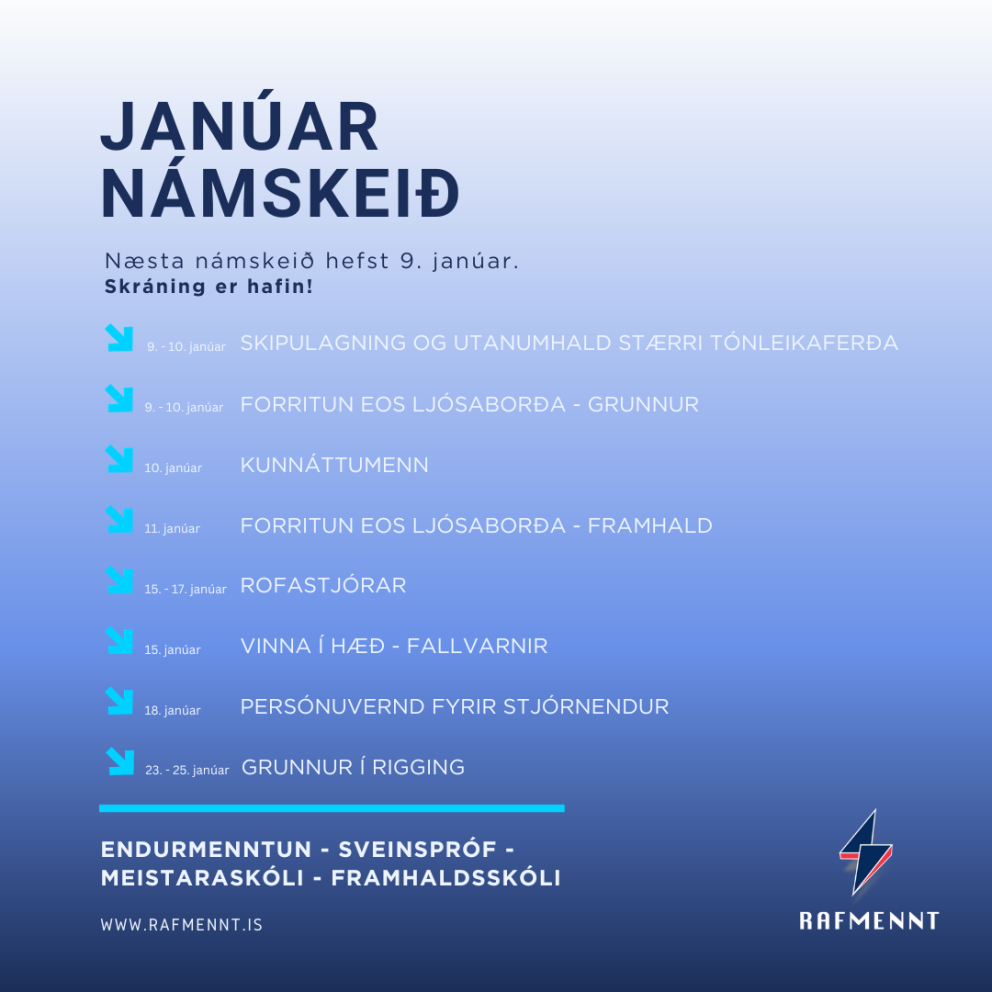 Janúar námskeið ❄️⛄🎉