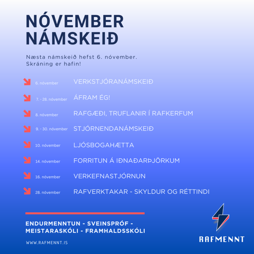 Nóvember námskeið 🧣☕🍂