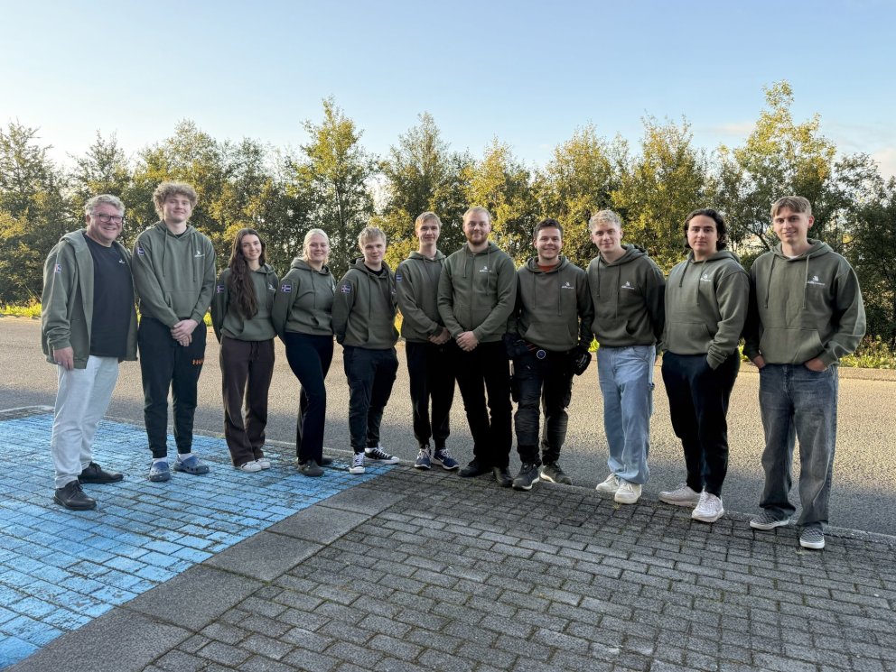 Íslenski landsliðshópurinn sem tekur þátt í EuroSkills 2025 í Herning í Danmörku ásamt Georgi Páli S…