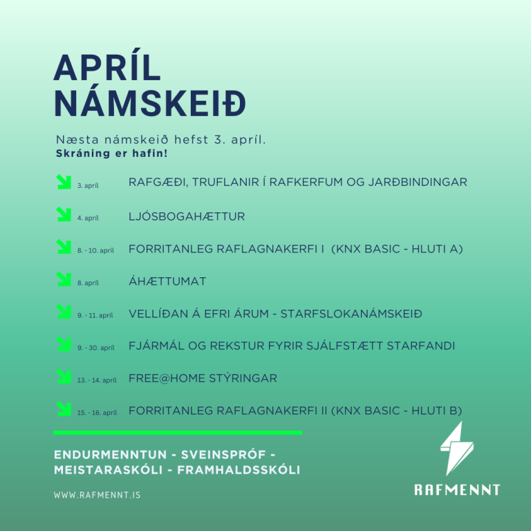 Apríl til árangurs ⚡