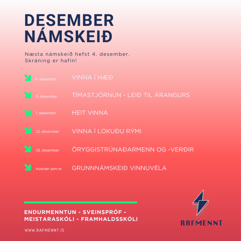 Desember námskeið🎄